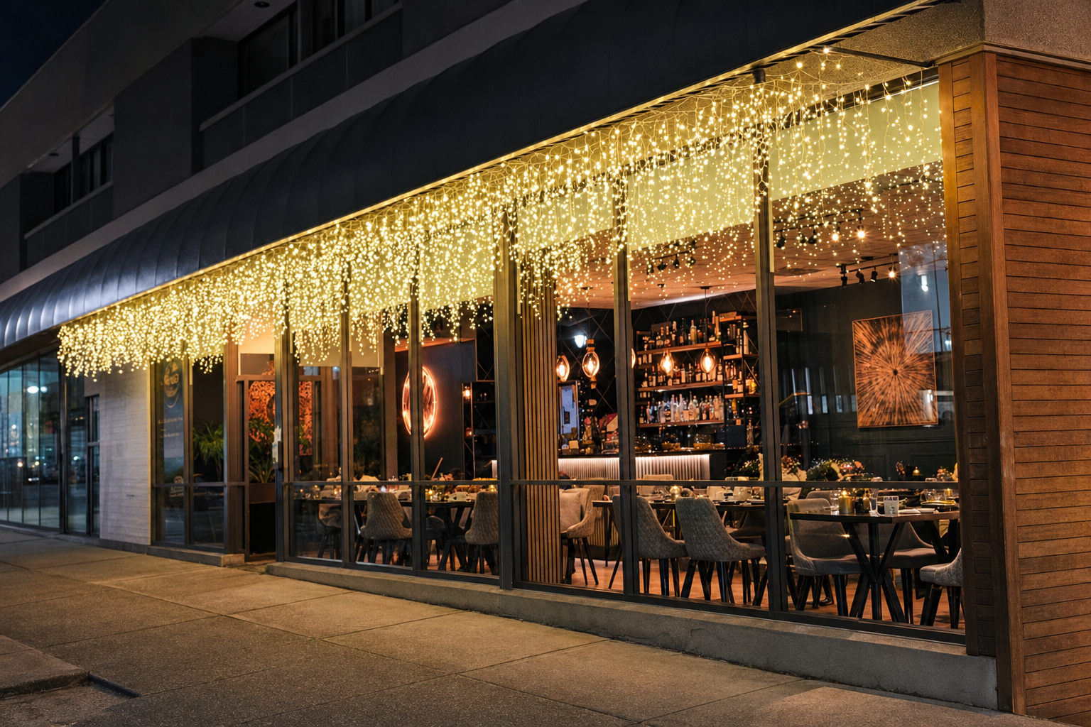 Miraas West Vancouver illuminated exterior
