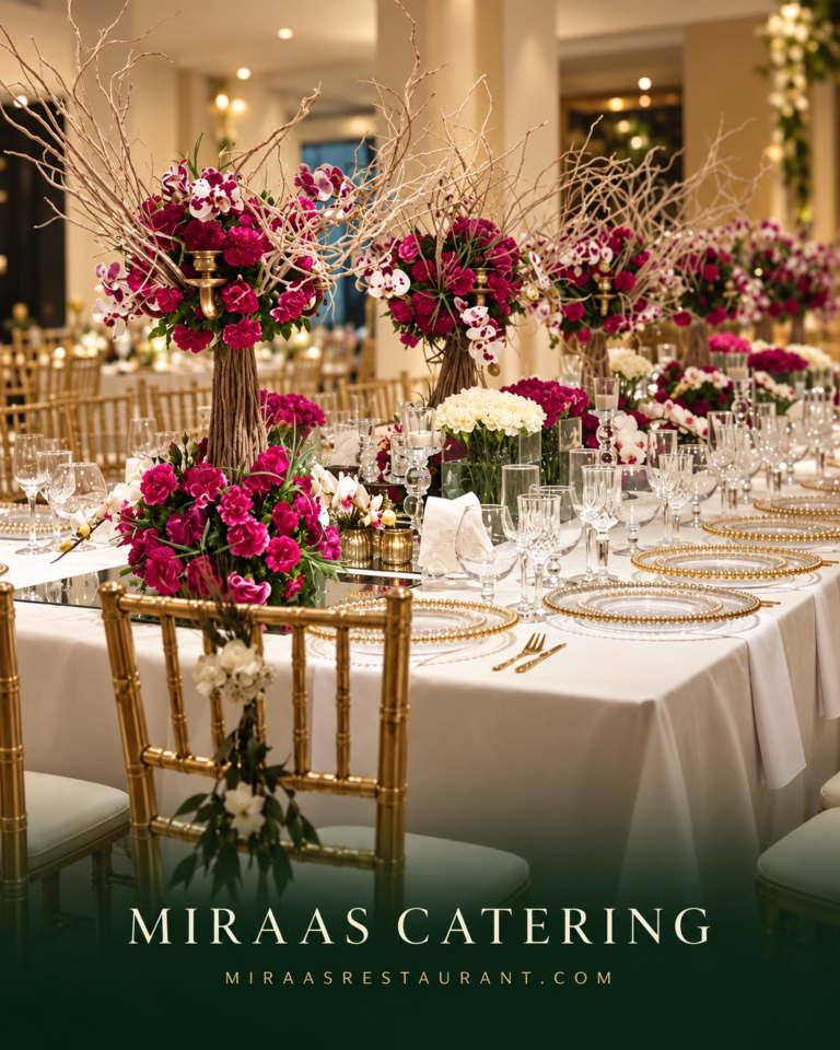 Miraas luxury wedding table setup Vancouver