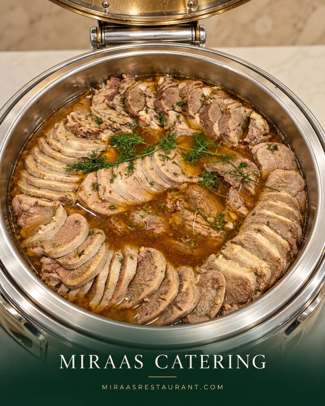 Miraas sliced meat catering buffet